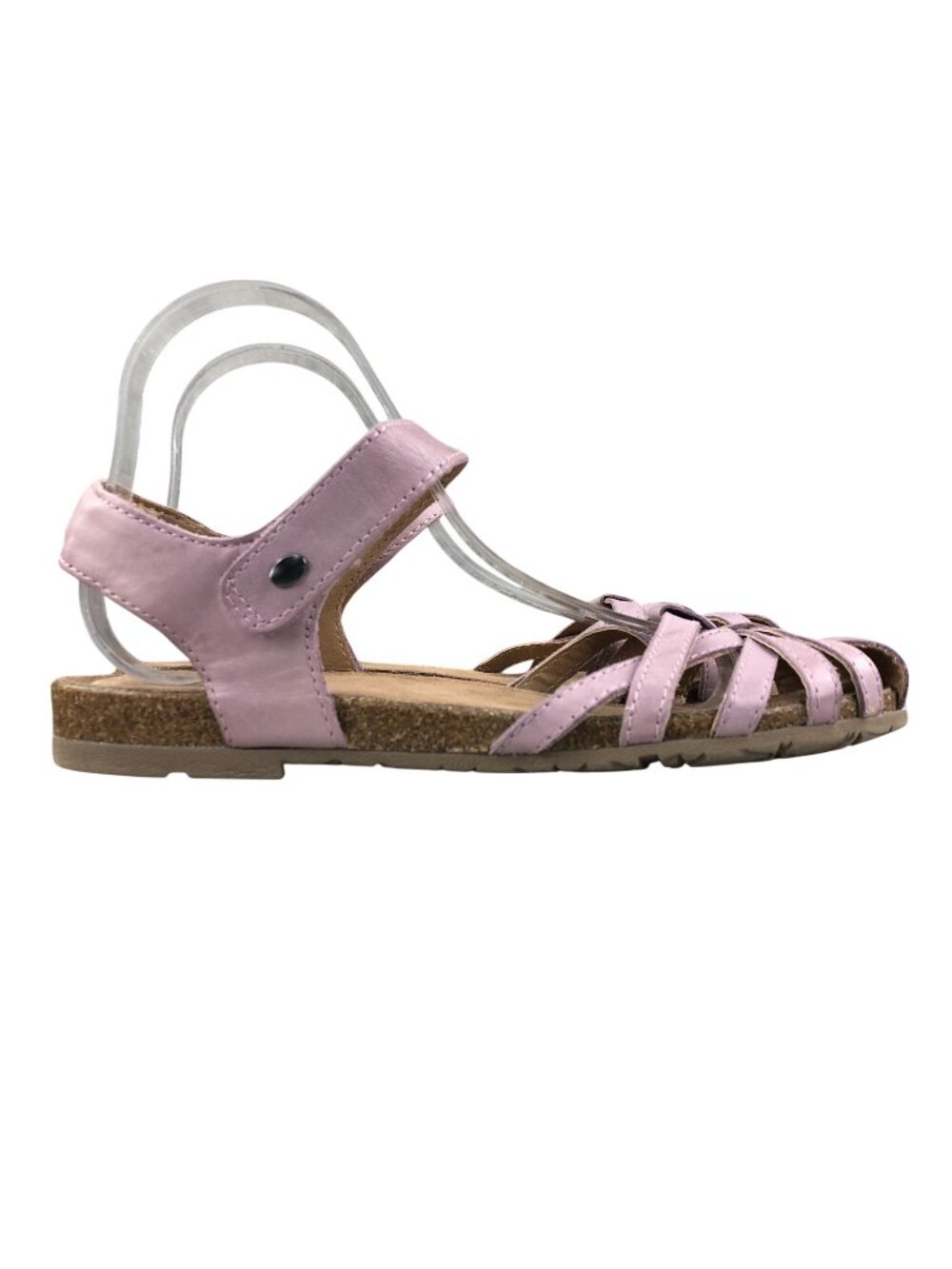 Earth Origins Women's 8W WIDE Lyndon Lana Purple Leather Ankle Strap Sandals